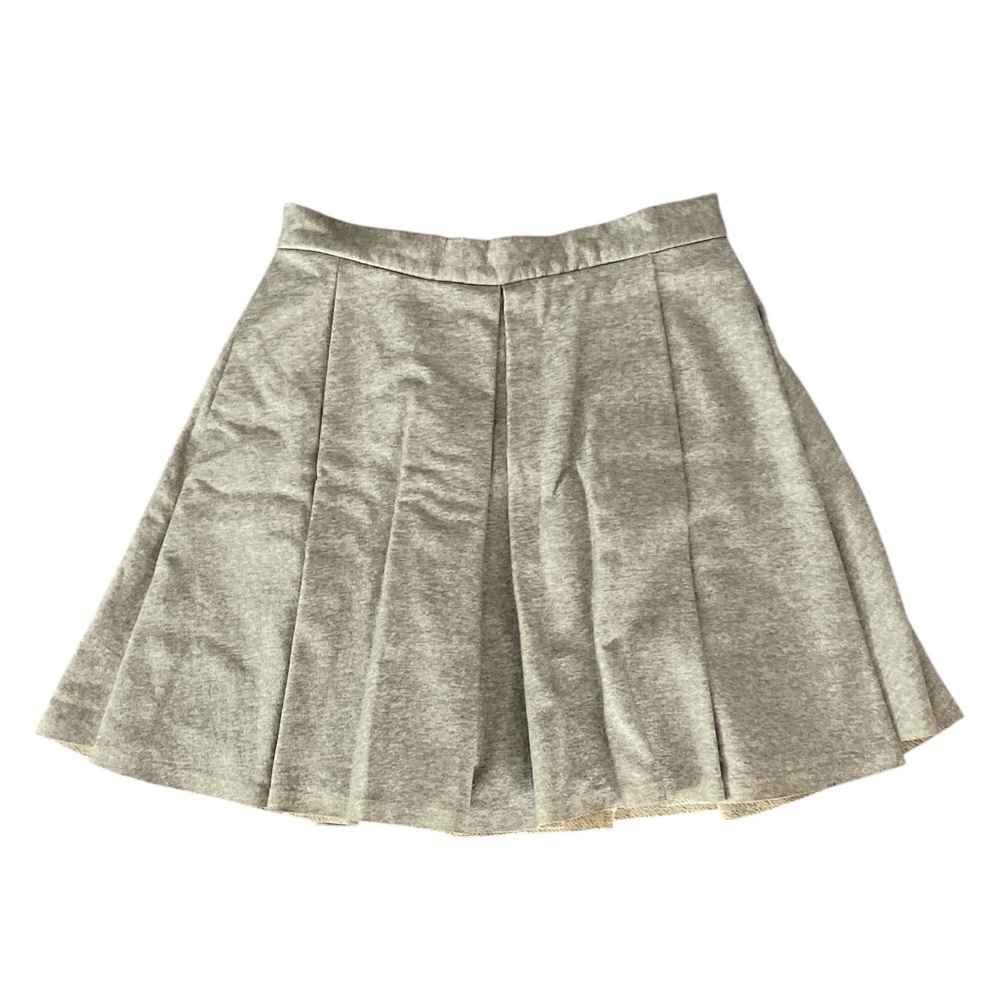 COS pleated heather Gray mini skirt